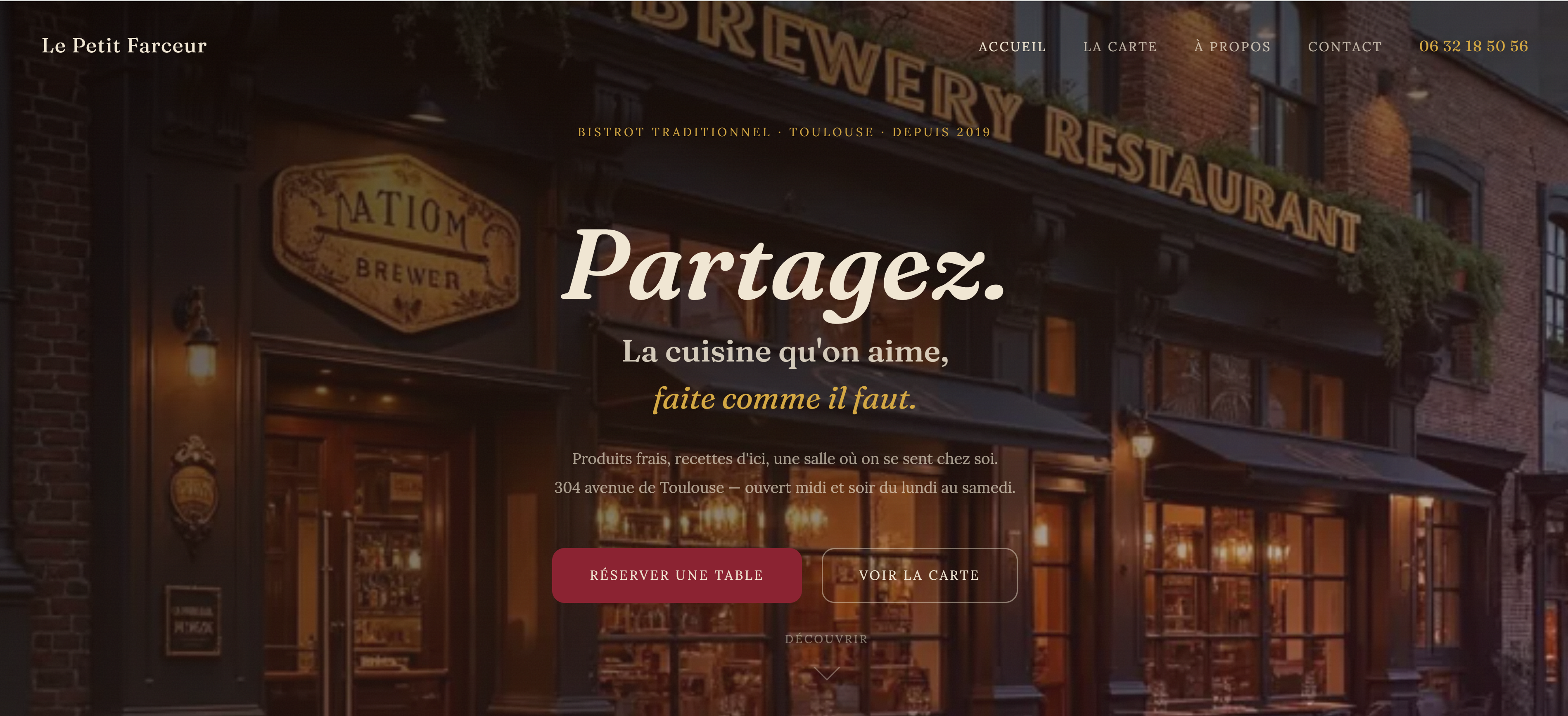 Aperçu du site Le Petit Farceur — démonstration ToqueMedia